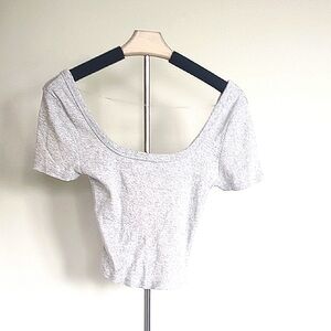 Universal Thread Gray Fitted Crop Top